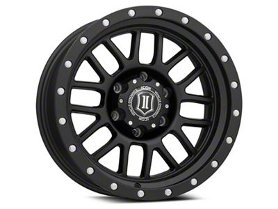 ICON Alloys Alpha Satin Black 6-Lug Wheel; 17x8.5; 0mm Offset (21-25 Tahoe)