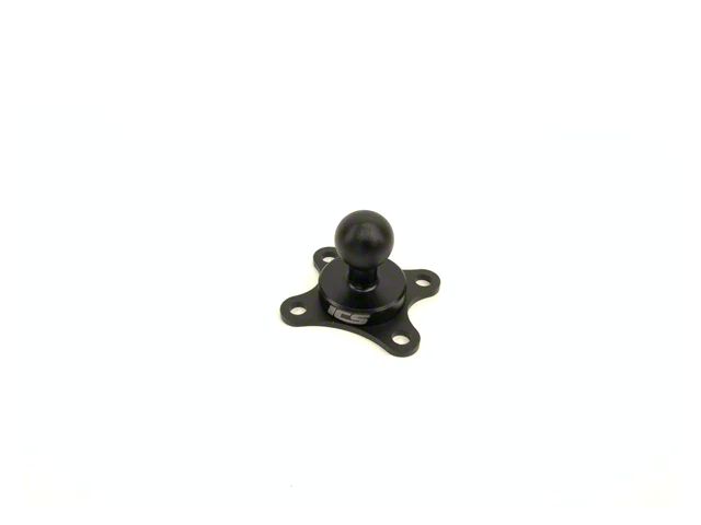 ICS FAB 4-Hole AMPS Ball Mount; Matte Black (Universal; Some Adaptation May Be Required)