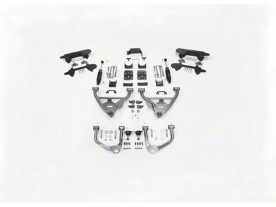 IHC Suspension Lowering Kit with Bolt-On C-Notch; 4-Inch Front / 6-Inch Rear (19-25 Sierra 1500 w/ 5.80-Foot Short & 6.50-Foot Standard Box, Excluding Denali)