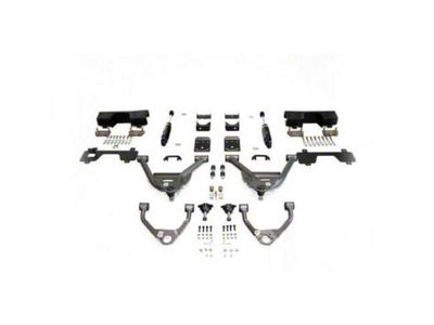 IHC Suspension Lowering Kit with Bolt-On C-Notch; 5-Inch Front / 7-Inch Rear (14-18 Sierra 1500 Double Cab, Crew Cab w/ Stock Cast Aluminum or Stamped Steel Control Arms)