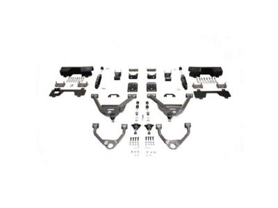 IHC Suspension Lowering Kit with Bolt-On C-Notch; 5-Inch Front / 7-Inch Rear (14-18 Sierra 1500 Regular Cab w/ Stock Cast Aluminum or Stamped Steel Control Arms)