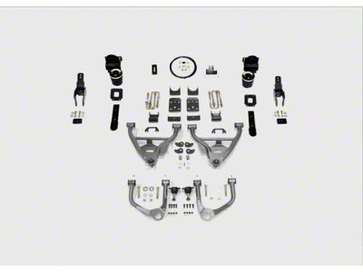 IHC Suspension Lowering Kit with Helper Bags; 3-Inch Front / 5-Inch Rear (19-25 Sierra 1500 Denali)