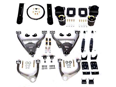 IHC Suspension Lowering Kit with Helper Bags; 3-Inch Front / 5-Inch Rear (19-24 Sierra 1500 w/ 5.80-Foot Short & 6.50-Foot Standard Box, Excluding Denali)