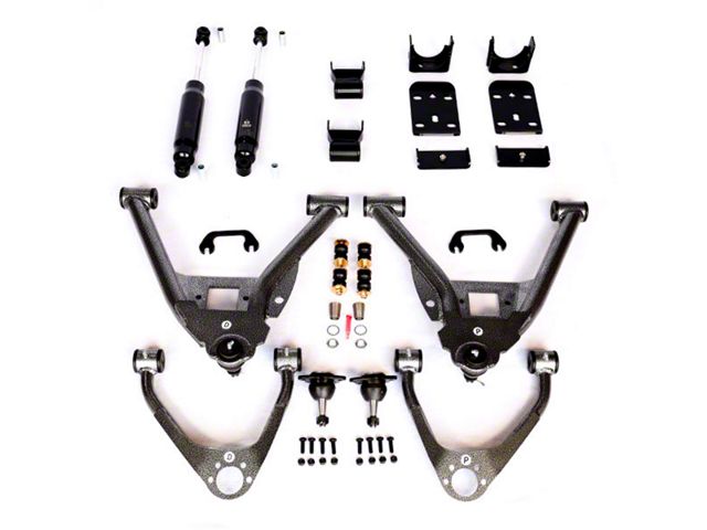 IHC Suspension Lowering Kit; 4-Inch Front / 6-Inch Rear (14-18 Silverado 1500 Double Cab, Crew Cab w/ Stock Cast Aluminum or Stamped Steel Control Arms)