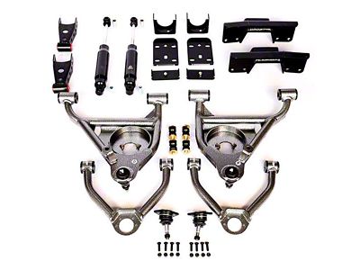 IHC Suspension Lowering Kit with Bolt-On C-Notch; 5-Inch Front / 7-Inch Rear (99-06 2WD Silverado 1500)