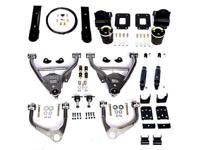 IHC Suspension Lowering Kit with Helper Bags; 4-Inch Front / 6-Inch Rear (19-24 2WD Silverado 1500 Regular Cab)