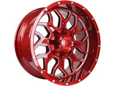 Impact Wheels 813 Red Milled 6-Lug Wheel; 20x10; -12mm Offset (04-08 F-150)