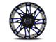 Impact Wheels 814 Gloss Black and Blue Milled 6-Lug Wheel; 17x9; 0mm Offset (04-08 F-150)