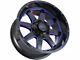 Impact Wheels 804 Gloss Black and Blue Milled 6-Lug Wheel; 20x10; -12mm Offset (07-13 Sierra 1500)