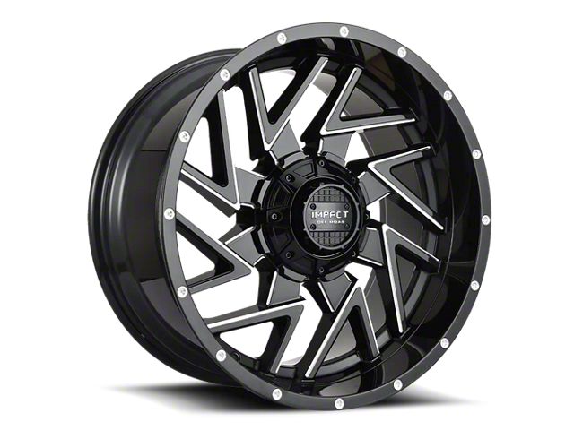 Impact Wheels 809 Gloss Black Milled 6-Lug Wheel; 20x10; -12mm Offset (07-14 Tahoe)