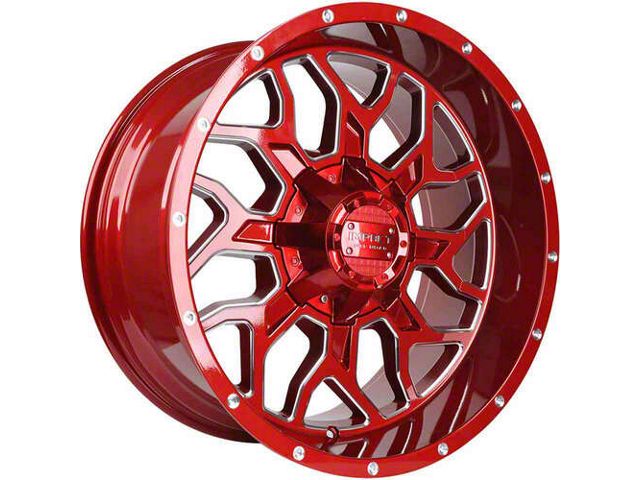 Impact Wheels 813 Red Milled 6-Lug Wheel; 20x10; -12mm Offset (07-14 Tahoe)