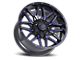 Impact Wheels 819 Gloss Black and Blue Milled 6-Lug Wheel; 18x9; 0mm Offset (07-14 Tahoe)