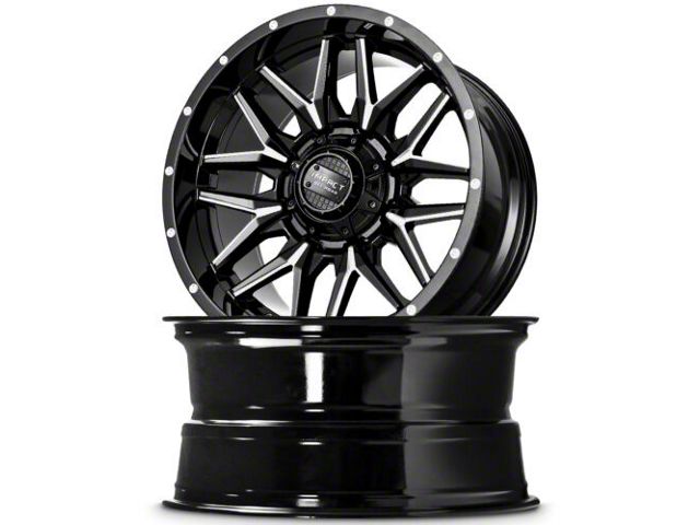 Impact Wheels 819 Gloss Black Milled 6-Lug Wheel; 20x10; -12mm Offset (07-14 Tahoe)