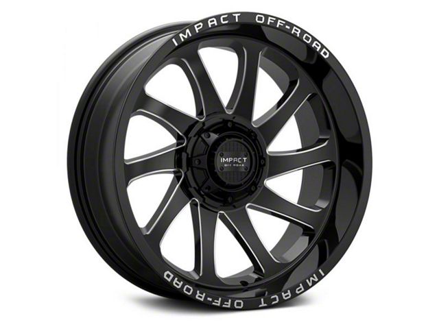 Impact Wheels 825 Gloss Black Milled 6-Lug Wheel; 20x10; -12mm Offset (07-14 Tahoe)