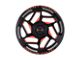 Impact Wheels 826 Gloss Black and Red Milled 6-Lug Wheel; 22x12; -44mm Offset (07-14 Tahoe)
