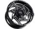 Impact Wheels 830 Gloss Black Milled 6-Lug Wheel; 22x12; -44mm Offset (07-14 Tahoe)