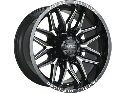 Impact Wheels 819 Gloss Black Milled 8-Lug Wheel; 20x10; -19mm Offset (08-10 F-250 Super Duty)