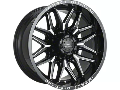 Impact Wheels 819 Gloss Black Milled 8-Lug Wheel; 20x10; -19mm Offset (08-10 F-350 Super Duty SRW)