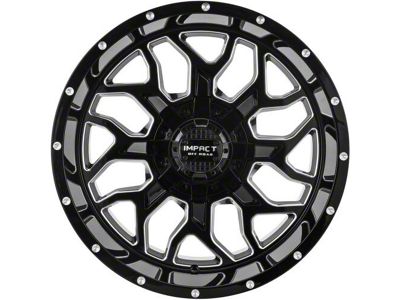 Impact Wheels 813 Gloss Black Milled 6-Lug Wheel; 20x10; -12mm Offset (09-14 F-150)