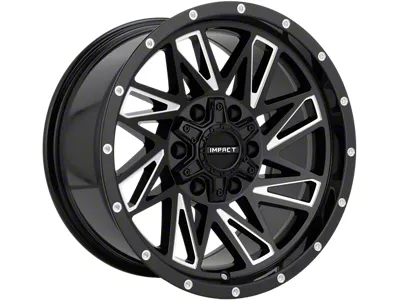 Impact Wheels 814 Gloss Black Milled 6-Lug Wheel; 17x9; 0mm Offset (09-14 F-150)