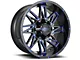 Impact Wheels 814 Gloss Black and Blue Milled 5-Lug Wheel; 17x9; -12mm Offset (09-18 RAM 1500)