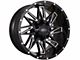 Impact Wheels 814 Gloss Black Milled 5-Lug Wheel; 17x9; -12mm Offset (09-18 RAM 1500)