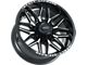 Impact Wheels 819 Gloss Black Milled 5-Lug Wheel; 17x9; -12mm Offset (09-18 RAM 1500)