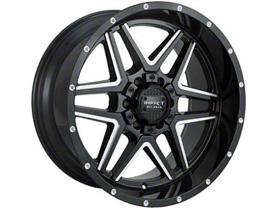 Impact Wheels 831 Gloss Black Milled 6-Lug Wheel; 20x10; -12mm Offset (14-18 Sierra 1500)