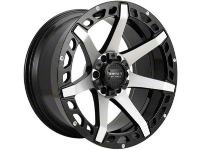 Impact Wheels 904 Gloss Black Machined 6-Lug Wheel; 20x10; -12mm Offset (14-18 Sierra 1500)