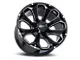 Impact Wheels 817 Gloss Black Milled 6-Lug Wheel; 20x10; -12mm Offset (14-18 Silverado 1500)