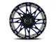 Impact Wheels 814 Gloss Black and Blue Milled 6-Lug Wheel; 17x9; 0mm Offset (15-20 F-150)