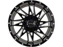 Impact Wheels 814 Gloss Black Milled 6-Lug Wheel; 20x10; -12mm Offset (15-20 F-150)