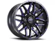 Impact Wheels 819 Gloss Black and Blue Milled 6-Lug Wheel; 18x9; 0mm Offset (15-20 F-150)