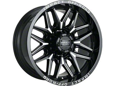 Impact Wheels 819 Gloss Black Milled 8-Lug Wheel; 20x10; -19mm Offset (15-19 Sierra 3500 HD SRW)