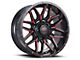 Impact Wheels 819 Gloss Black and Red Milled 6-Lug Wheel; 18x9; -12mm Offset (15-20 Yukon)