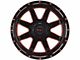 Impact Wheels 804 Gloss Black and Red Milled 6-Lug Wheel; 20x10; -12mm Offset (99-06 Sierra 1500)