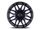 Impact Wheels 819 Gloss Black and Blue Milled 6-Lug Wheel; 18x9; 0mm Offset (99-06 Sierra 1500)