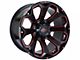 Impact Wheels 817 Gloss Black and Red Milled 6-Lug Wheel; 20x10; -12mm Offset (99-06 Silverado 1500)