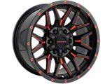 Impact Wheels 819 Gloss Black and Red Milled 5-Lug Wheel; 17x9; -12mm Offset (05-11 Dakota)