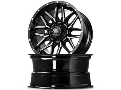 Impact Wheels 819 Gloss Black Milled 6-Lug Wheel; 20x10; -12mm Offset (21-24 F-150)