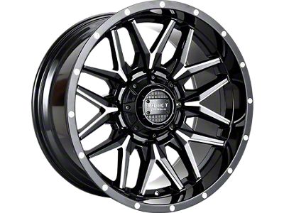 Impact Wheels 819 Gloss Black Milled 6-Lug Wheel; 20x9; 0mm Offset (21-24 F-150)