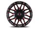 Impact Wheels 819 Gloss Black and Red Milled 6-Lug Wheel; 17x9; 0mm Offset (21-24 F-150)