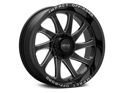 Impact Wheels 825 Gloss Black Milled 6-Lug Wheel; 20x10; -12mm Offset (21-24 F-150)
