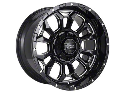 Impact Wheels 901 Gloss Black Milled 6-Lug Wheel; 20x10; -12mm Offset (21-24 F-150)