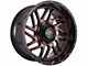 Impact Wheels 808 Gloss Black and Red Milled 8-Lug Wheel; 22x12; -44mm Offset (17-22 F-250 Super Duty)