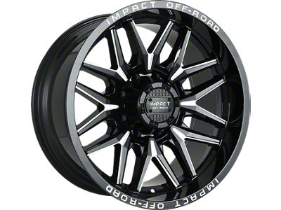 Impact Wheels 819 Gloss Black Milled 8-Lug Wheel; 20x10; -19mm Offset (17-22 F-250 Super Duty)