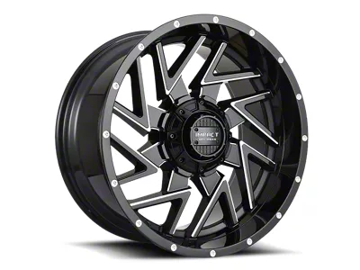 Impact Wheels 809 Gloss Black Milled 6-Lug Wheel; 20x10; -12mm Offset (19-24 RAM 1500)