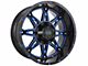 Impact Wheels 810 Gloss Black and Blue Milled 6-Lug Wheel; 20x10; -12mm Offset (19-24 RAM 1500)