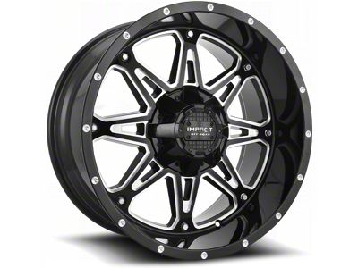 Impact Wheels 810 Gloss Black Milled 6-Lug Wheel; 20x10; -12mm Offset (19-25 RAM 1500)
