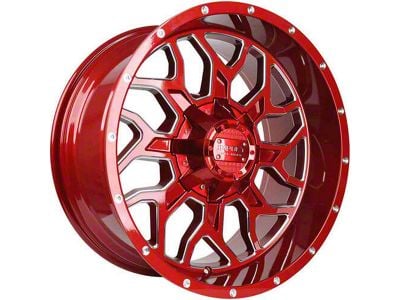 Impact Wheels 813 Red Milled 6-Lug Wheel; 20x10; -12mm Offset (19-25 RAM 1500)